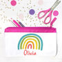 Personalised Rainbow Fabric Pencil Case, thumbnail 1 of 2