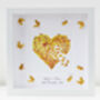 Butterfly Parents Golden Wedding Anniversary Heart Card, thumbnail 6 of 12