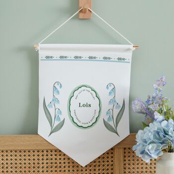 Personalised Birth Flower Personalised Wall Hanging, 11 of 12