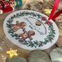 Personalised First Christmas Engaged Acrylic Decoration 2024, thumbnail 2 of 3