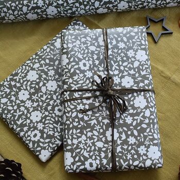 Christmas Wrapping Paper Vintage Floral And Gift Tags, 2 of 6