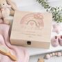 Personalised Baby Girl Rainbow Keepsake Box, thumbnail 4 of 4