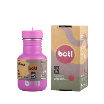 350ml Magenta Tough Stainless Steel Lightweight Bottle, 2 of 3