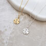 Personalised Sterling Silver Or 18ct Gold Plated Cz Star And Moon Pendant Necklace, thumbnail 1 of 9