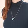 Bubble Heart Wooden Necklace Red Sustainable Eco Gift, thumbnail 4 of 8