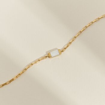 Darcy Pearl Pendant Gold Bracelet, 2 of 6