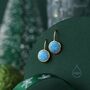 Opal Droplet Drop Hook Earrings In Sterling Silver, thumbnail 5 of 10