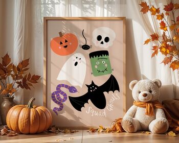 Squad Ghouls Halloween Art Print, 9 of 12