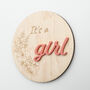 Personalised Baby Girl Announcement Plaque Acrylic, thumbnail 6 of 7