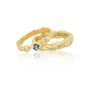 Gold Engagement Ring, Blue Sapphire And Diamonds, thumbnail 1 of 3