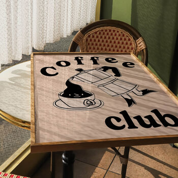 Coffee Club Print In Cream, 2 of 3