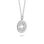 Compass Silhouette Necklace Brushed Sterling Silver, thumbnail 1 of 2