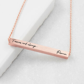 Personalised Rose Gold Plated Necklace, 5 of 12