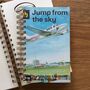 'Jump From The Sky' Upcycled Notebook, thumbnail 1 of 5