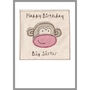 Personalised Monkey Birthday Card For Girls Or Boys, thumbnail 3 of 11
