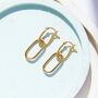 Sterling Silver Double Hoop Rope Edged Oval Earrings, thumbnail 3 of 6