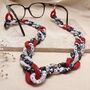 Glasses Chain Red, Black And White Chunky Acrylic Chain, thumbnail 3 of 11