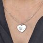 Sterling Silver Dog Cat Pet Actual Paw Print Necklace, thumbnail 3 of 6