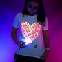 Kids Interactive Glow T Shirt Love Heart, thumbnail 1 of 6