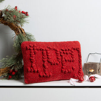 Christmas Noel Cushion Easy Knitting Kit, 4 of 10
