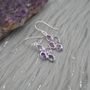 Amethyst Sterling Silver Earrings February Birthstone, thumbnail 5 of 8