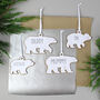 Personalised Polar Bear Family Christmas Decorations, thumbnail 7 of 11