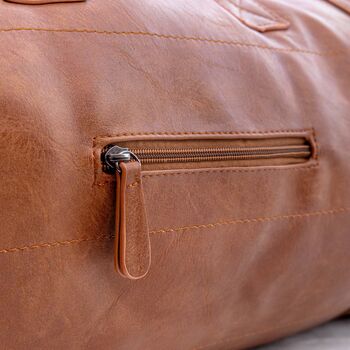 Personalised Faux Leather Barrel Bag With Initials, 9 of 12