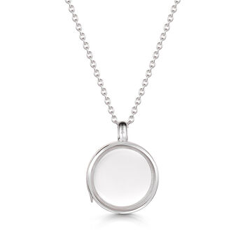 Floating Round Memory Locket Silver, 7 of 11