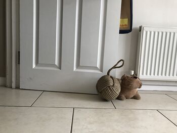 Natural Jute Rope Knot Door Stopper Monkey's Fist, 2 of 3