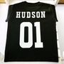 Personalised Football Style Kids Name And Number T Shirt, thumbnail 5 of 7