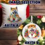 Personalised Akita In Christmas Lights, thumbnail 3 of 10