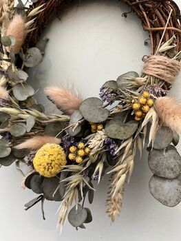 Small Spring Wreath With Dried Flowers, 3 of 5