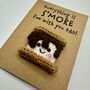 Personalised Smore Campfire Crochet Birthday Card Handmade, thumbnail 5 of 12