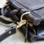 Leather Briefcase For Men Women Black Messenger, thumbnail 10 of 12