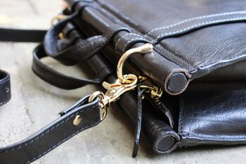 Leather Briefcase For Men Women Black Messenger, 10 of 12