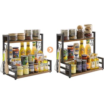 Four Tier Standing Organizer Rack With Stepped Design, 7 of 8
