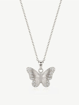 Gold Or Silver Butterfly Necklace, 3 of 7