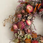 Autumn Dried Flower Wreath 'Bronte', thumbnail 3 of 12