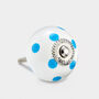 Set Of Eight Blue And White Cupboard Door Knobs, thumbnail 3 of 8