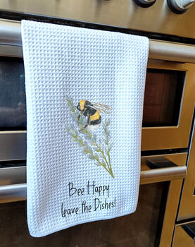 Bumble Bee Tea Towel | Funny Washing Up Towel, 3 of 4