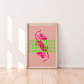 Sagittarius Zodiac Typography Print, 3 of 6