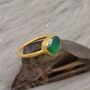 Green Onyx Gold Ring, thumbnail 1 of 9
