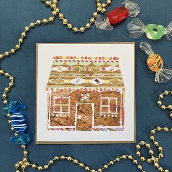 Gingerbread Houses Christmas Card Set, 4 of 5