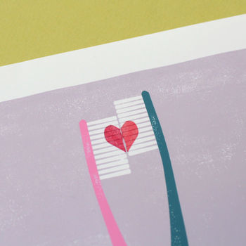 Personalised Couples Toothbrush Print, 3 of 8