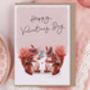 Red Squirrel Valentine Card For Her Or Him, thumbnail 1 of 2