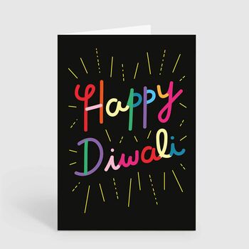 Happy Diwali Card Festival Of Light Fireworks Card, 2 of 2
