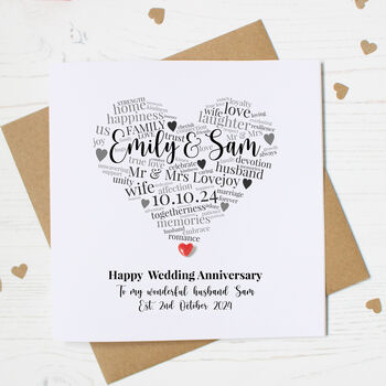 Personalised Wedding Anniversary Card, 2 of 5
