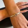 Personalised Silver And Gold Bracelet For Her, thumbnail 3 of 7