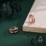 Sterling Silver Single Piercing Double Hoop Earrings, thumbnail 3 of 10