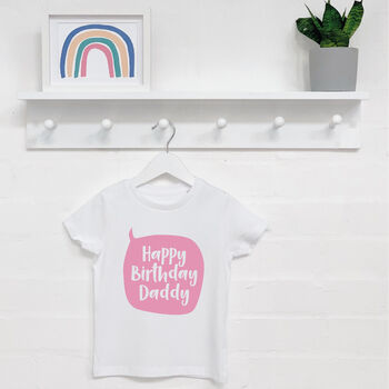 Personalised Happy Birthday Speech Bubble Kids T Shirt, 5 of 6